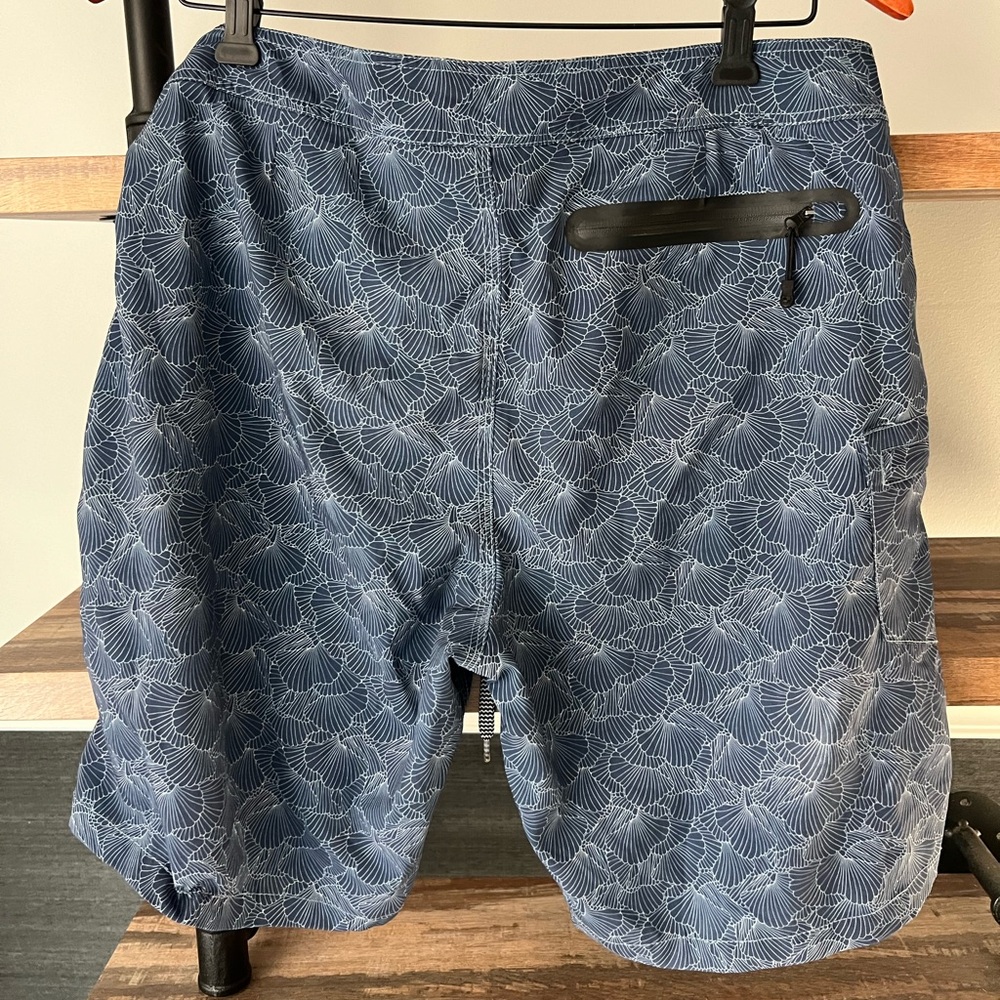 Men’s Swim Trunks Laird Hamilton Performo II Boardshorts Coral Print Navy 33 - Picture 3 of 7